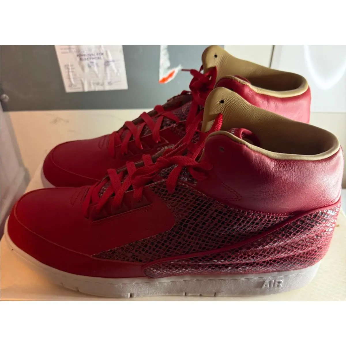 Nike Air Python Lux Sp 2013 Red Snakeskin 632631-601 SZ 14