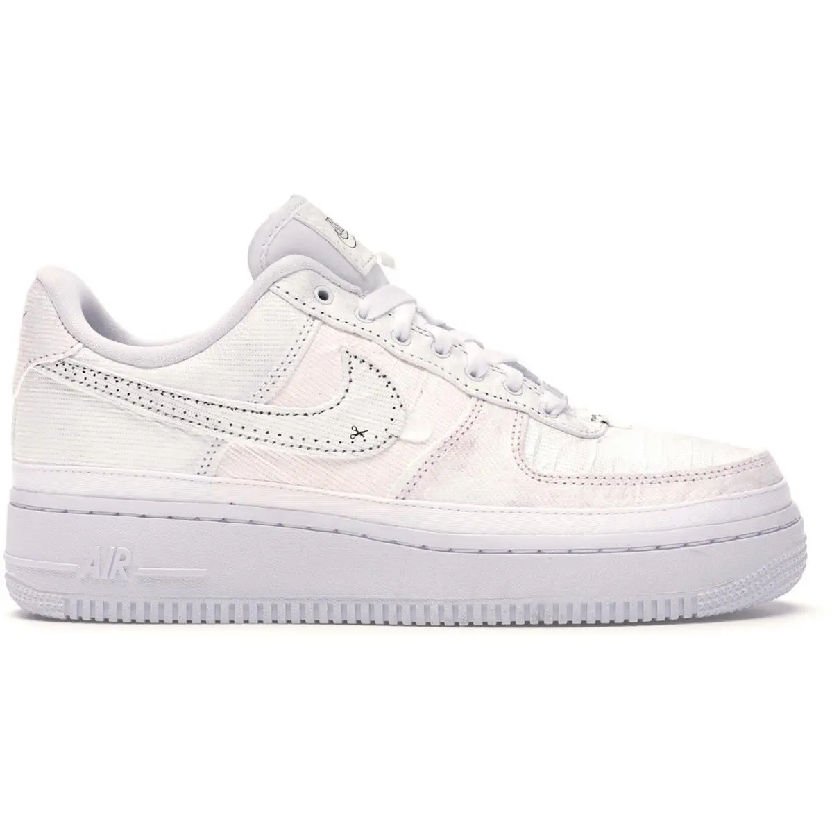 Size 10.5W Nike Air Force 1 LX Reveal Black Swoosh Women`s