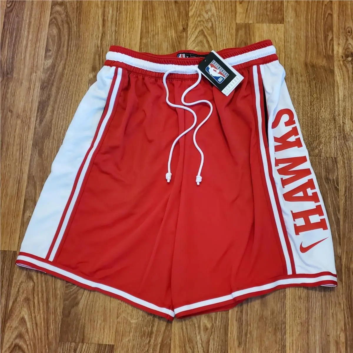 Nike Atlanta Hawks Shorts Men Xl-tall Red Nba Authentics Dri-fit Player Issue