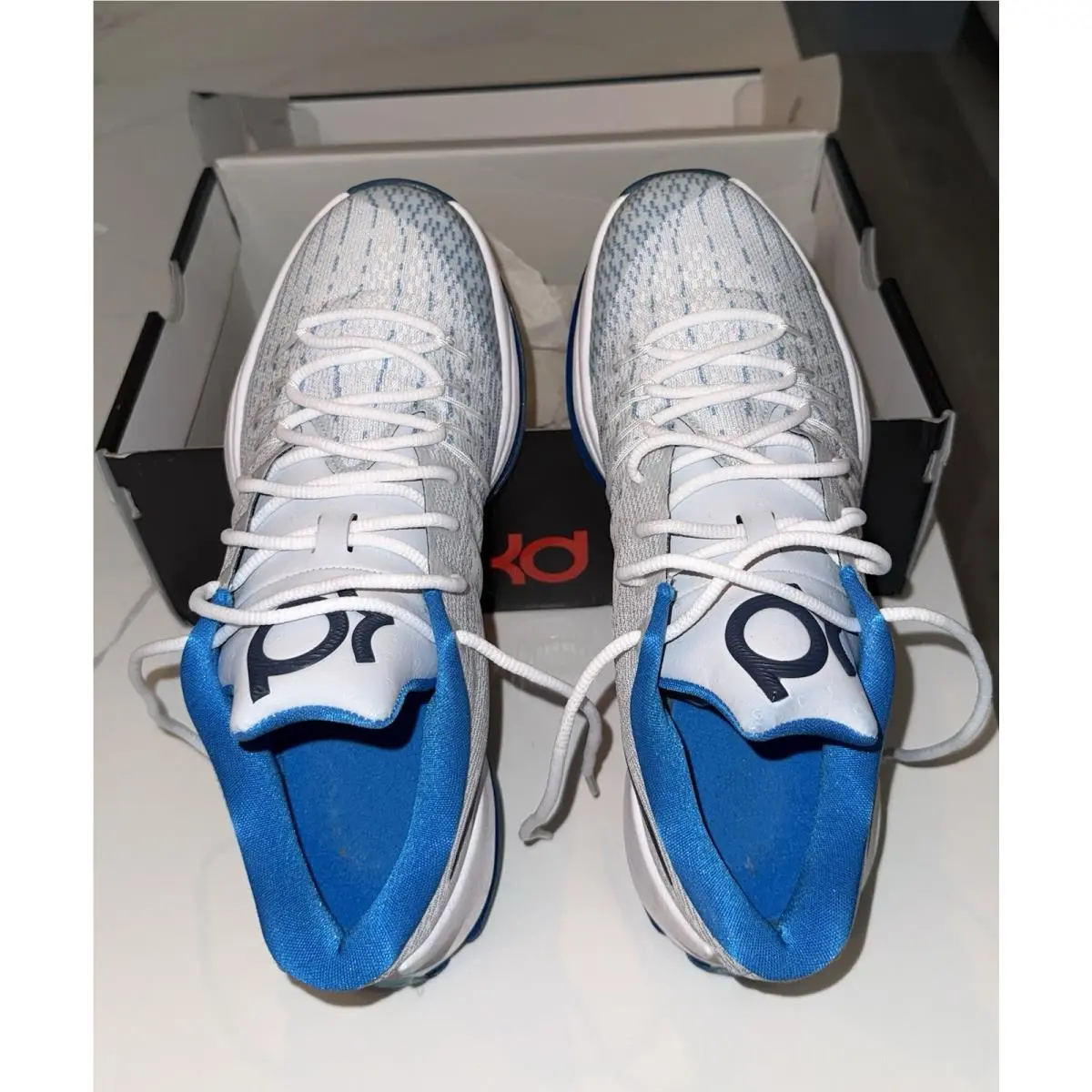 Nike KD 8 Photo Blue White Midnight Navy Men`s Basketball Sneaker 749375-144