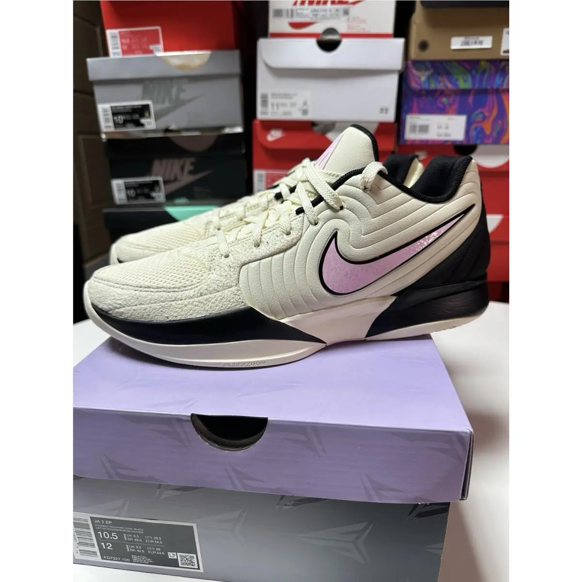 Nike shoes - Ja 2 Ep - Fd7327500 - Coconut milk/pink foam black 10