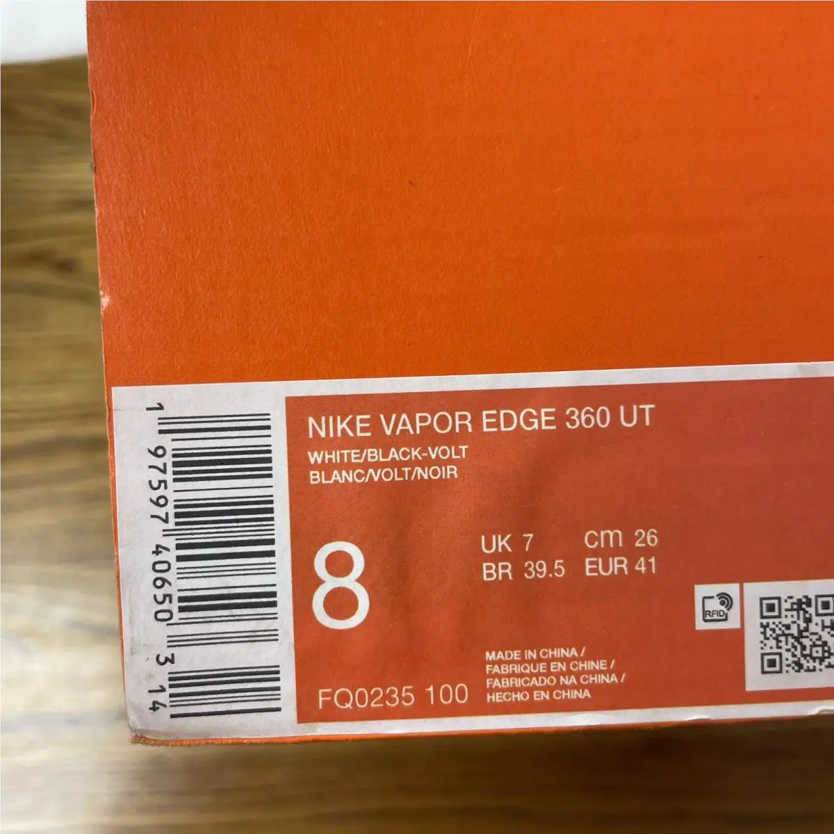 Nike shoes - Nike Vapor Edge - Vapor Edge - FQ0235-100 - White, Manufacturer: White/Black-Volt 6