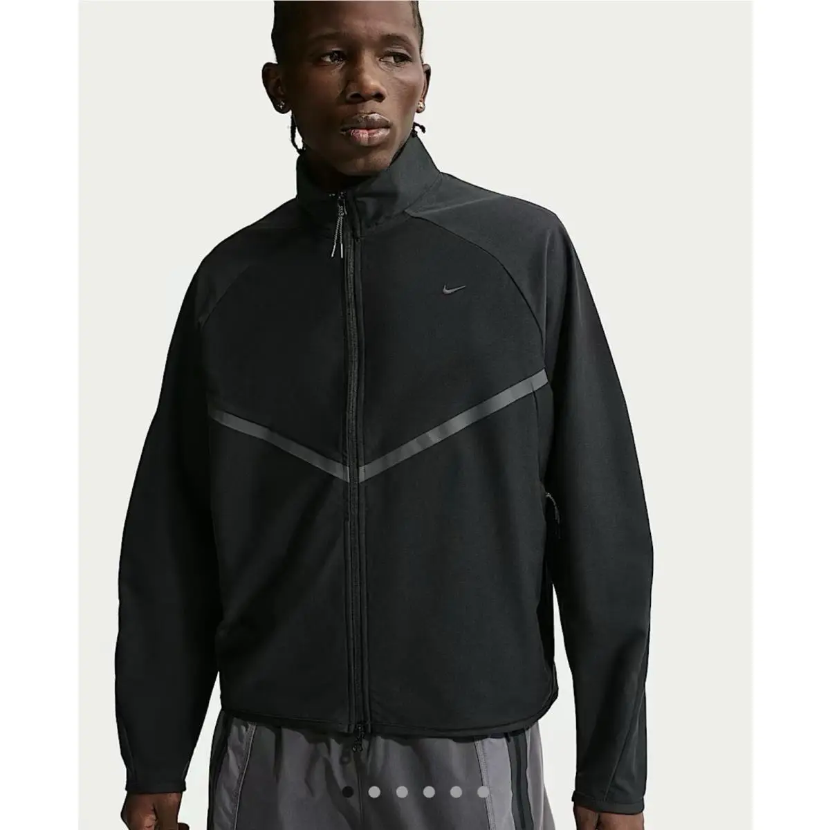 Nike Sportswear Tech Dri Fit Shori Knit Track Jacket Black - Small