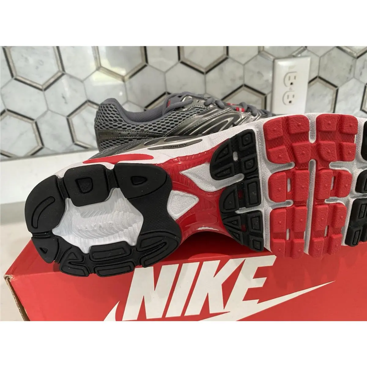 Nike shoes - Nike Air Max Moto - Air Max Moto - Smoke Grey/University Red 2