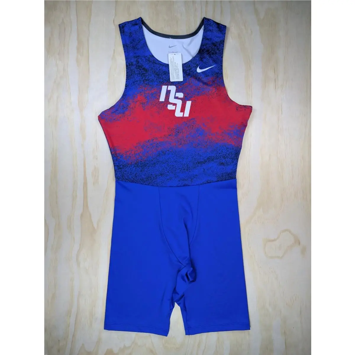 Nike Men`s Large Track Field Speed Suit Unitard Nike State University Sample