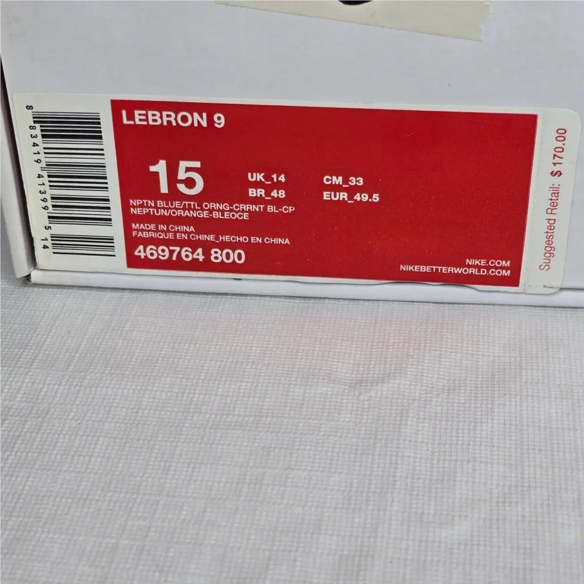 Nike shoes - LeBron 9 - LeBron - 469764 800 - Blue 9