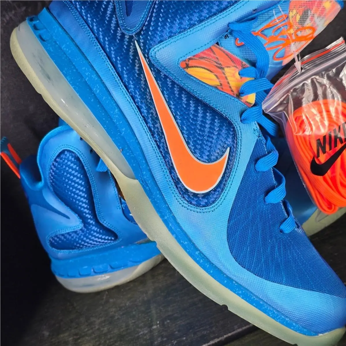Nike shoes - LeBron 9 - LeBron - 469764 800 - Blue 6