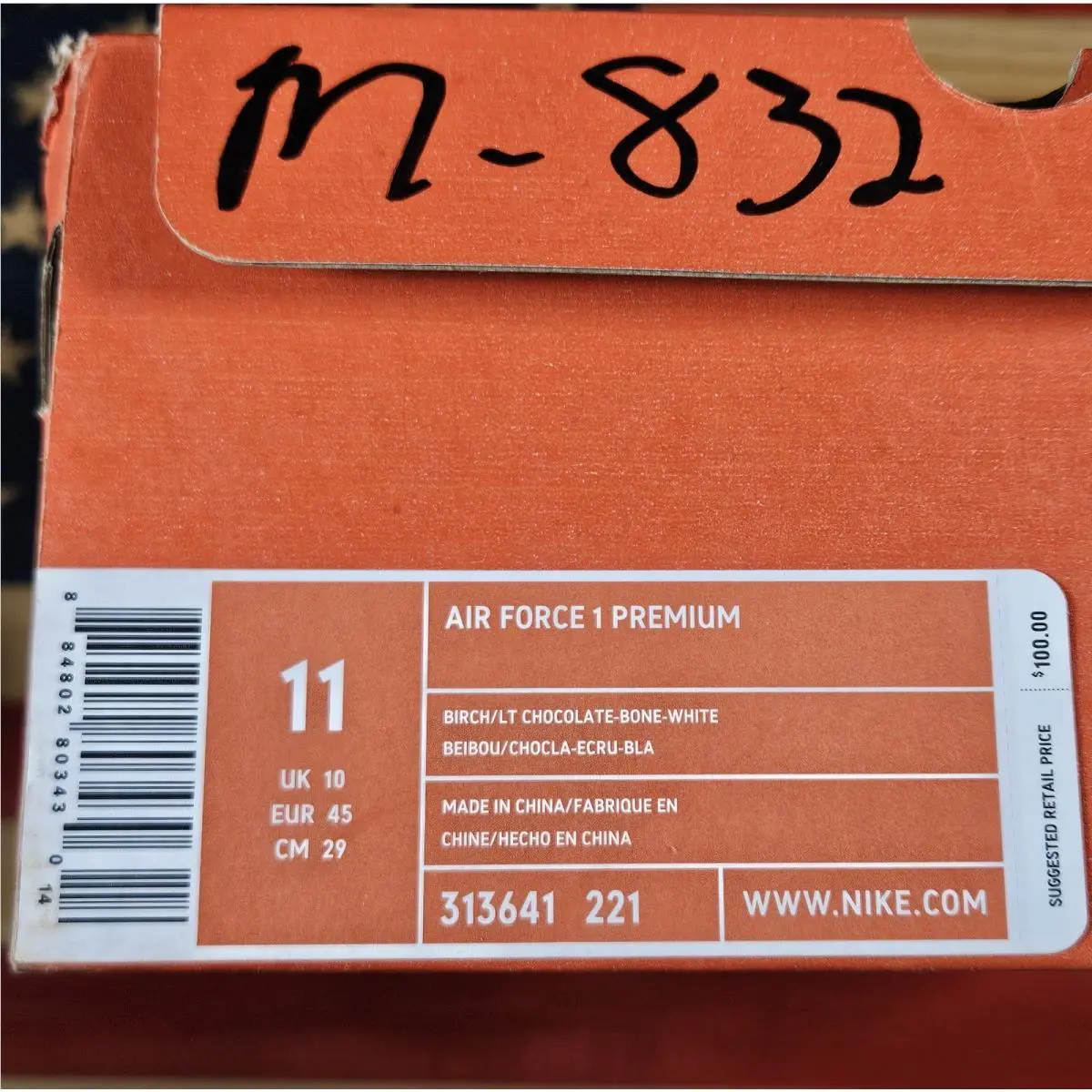 Nike shoes - Nike Air Force 1 - Air Force - 312489-141 - Brown, way: Birch/Light Chocolate-Bone-White 11