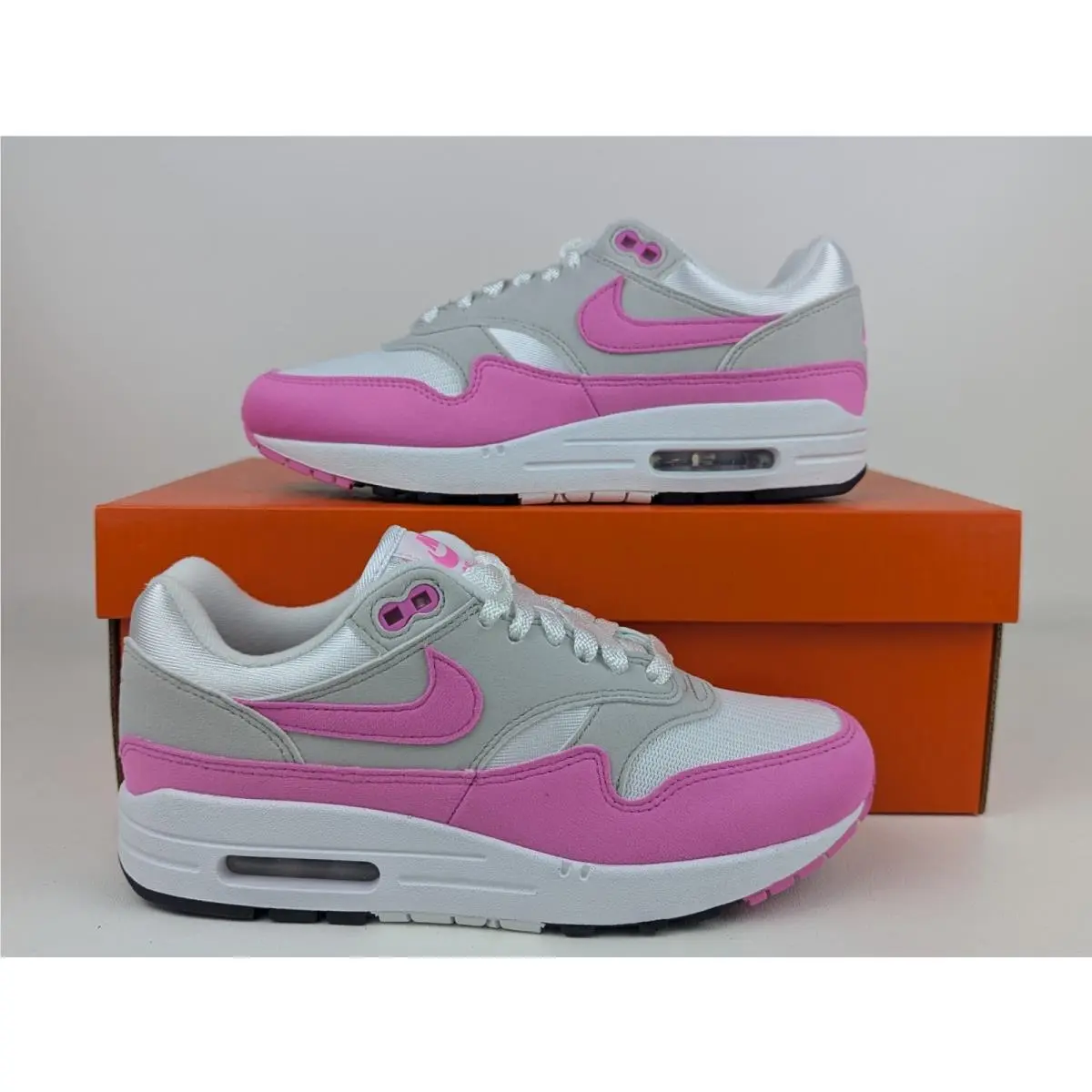 Nike Air Max 1 Playful Pink Rise White Gray DZ2628-109 Women`s Size 7