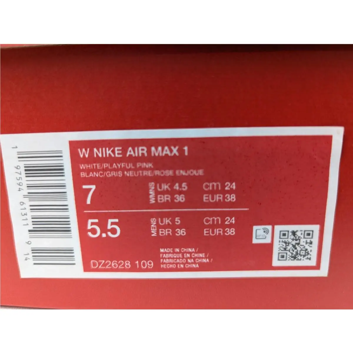 Nike shoes - Nike Air Max 1 - Air Max - DZ2628-109 - Pink 7