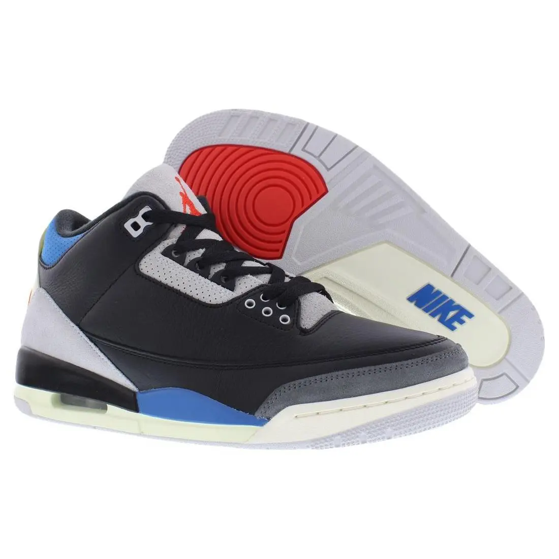Nike Air Jordan 3 Retro Unisex Shoes Size 10 Color: Black/chile