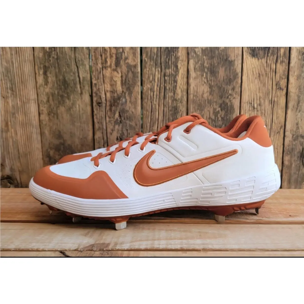 Nike Alpha Hrche Elt 2 Low Baseball Cleat Men`s 14 Texas White Orange CT8428 102
