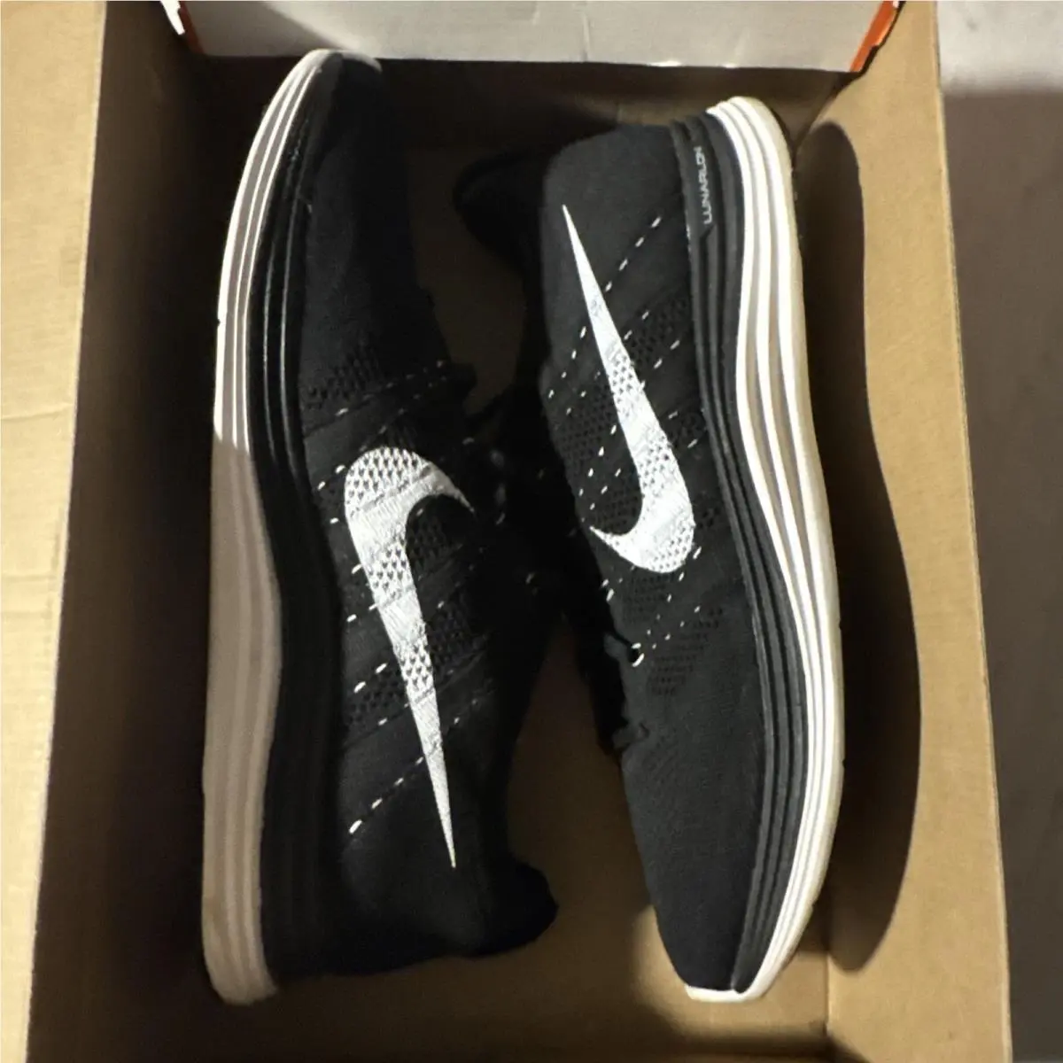 Nike Flyknit Lunar1 Black White 2012 Size 13 554887-011