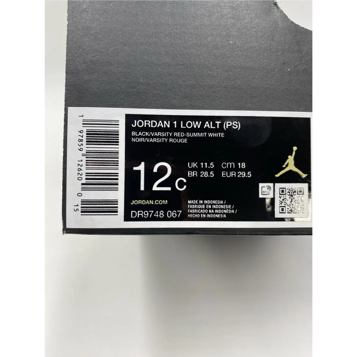 Nike shoes - Jordan 1 Low - Low - DR9748 067 - Black/Varsity Red-Summit White (UPC: 197859126200) 6