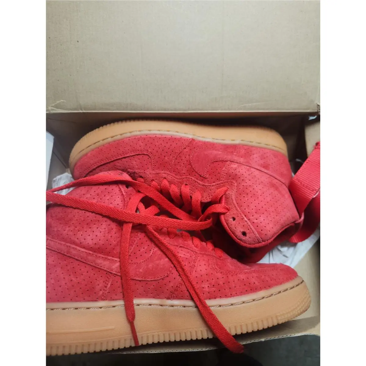 Size 7 - Nike Air Force 1 `07 LV8 High Gym Red
