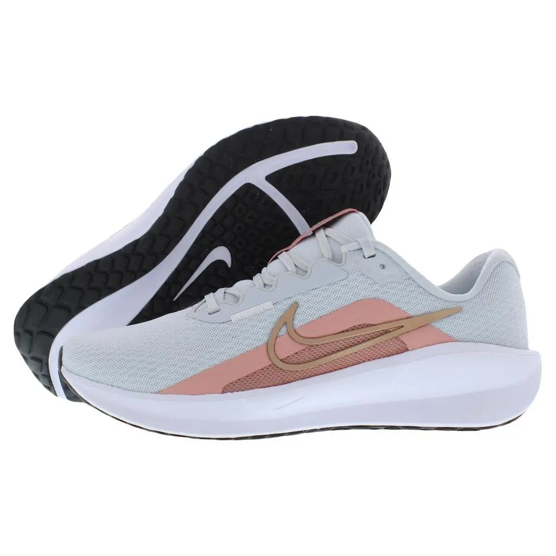 Nike Downshifter 13 Womens Shoes Size 10 Color: White/metallic Red Bronze - Gray, Full: White/Metallic Red Bronze