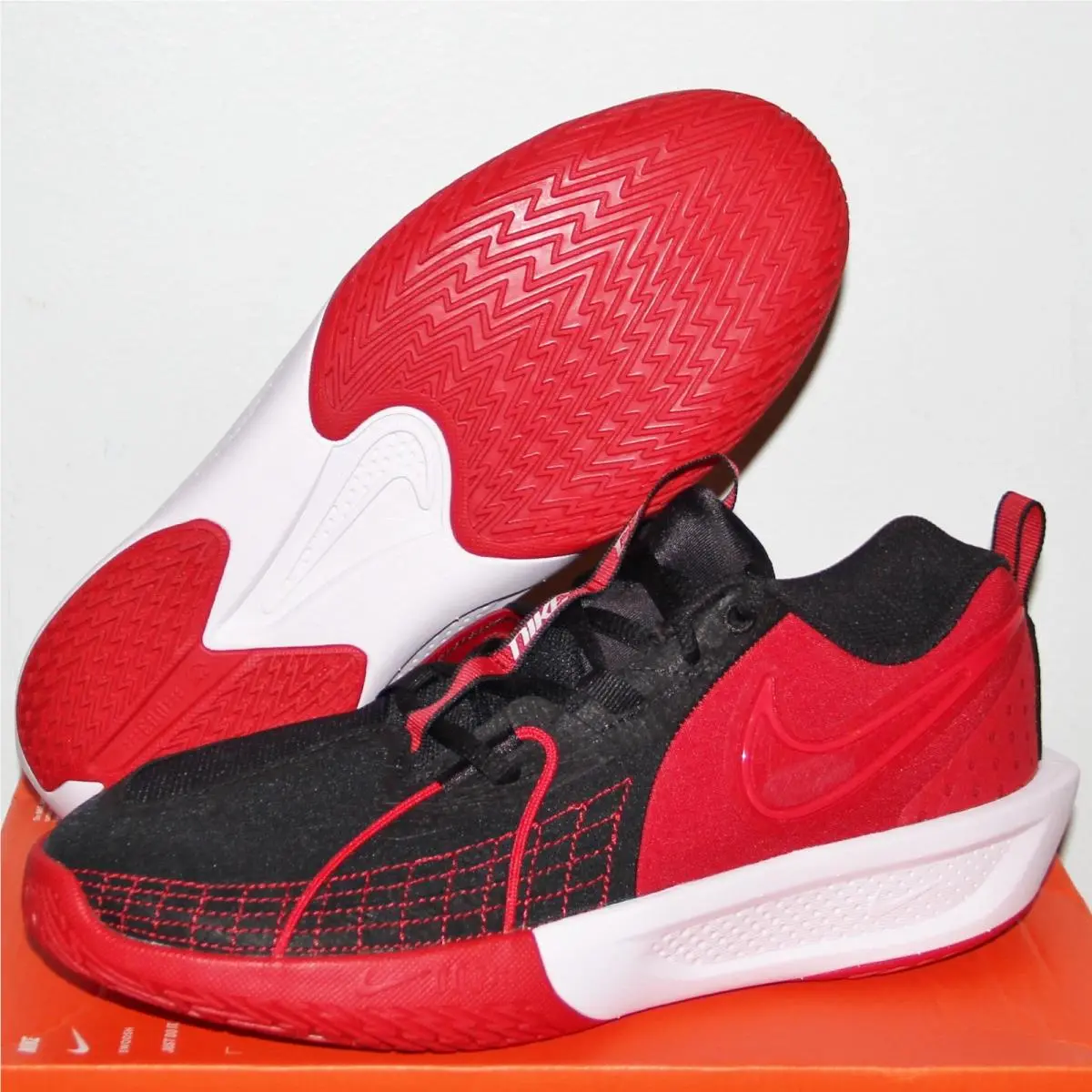 Nike GT Cut 3 GS Basketball Youth 7Y Womens 8.5 Black University Red FD7033-002