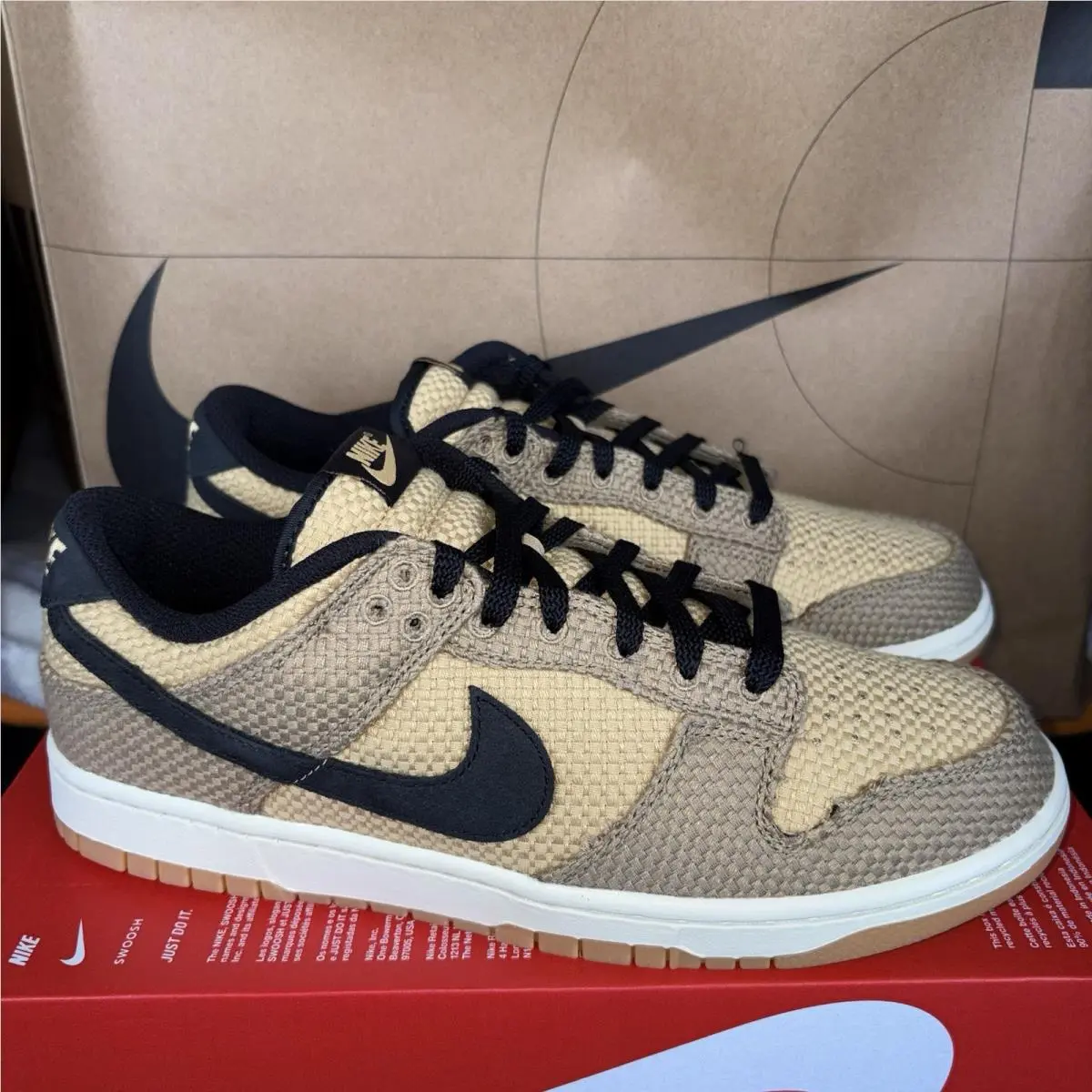 Nike Dunk Low SE Filbert Twine Black Nby II7078-201 Men Size 10