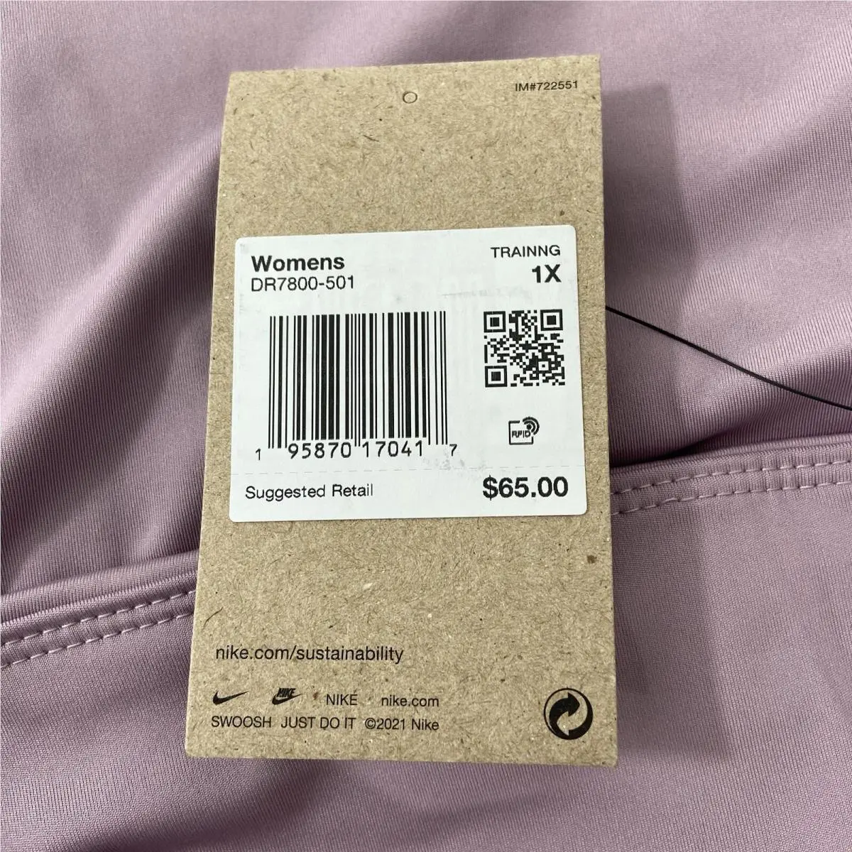 Nike clothing - Yoga Dots Twist 7/8 Leggings - Purple, Manufacturer: Midnight Navy 6