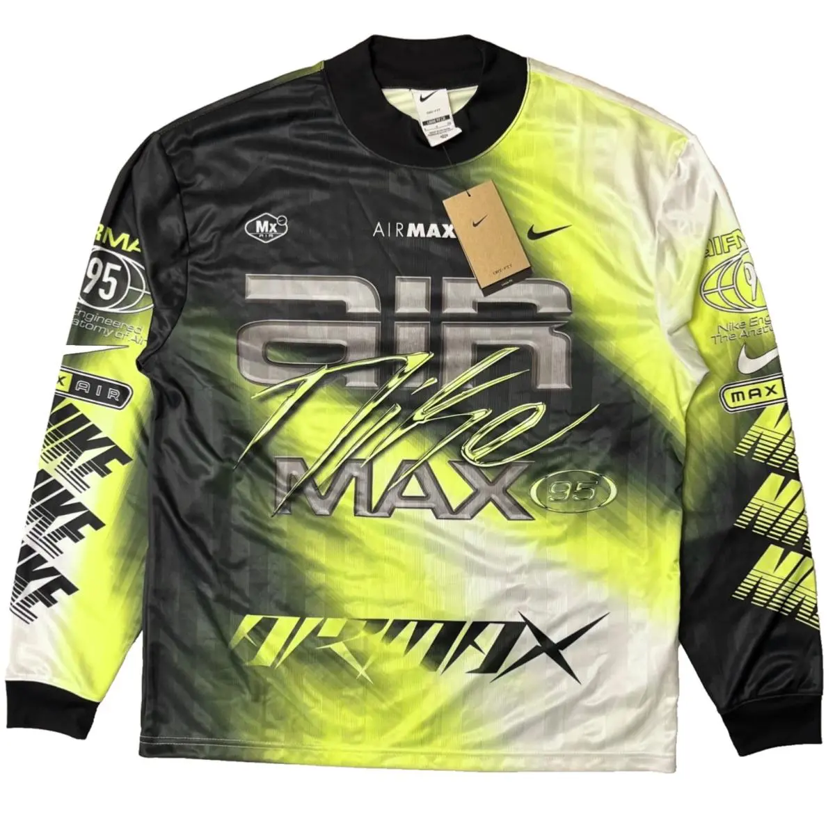 Air Max 95 Culture of Football Jersey IQ1015-702 Black/volt Men’s Small S by Nike