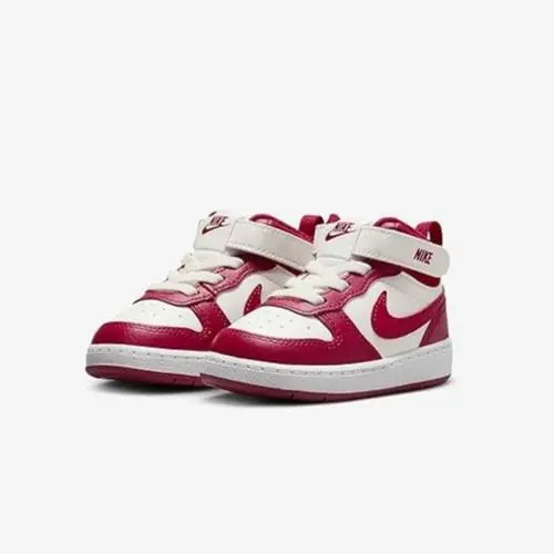 Nike Court Borough Mid 2 Tdv Baby/toddler CD7784-124 Sail/white/gym Red Sz 6c
