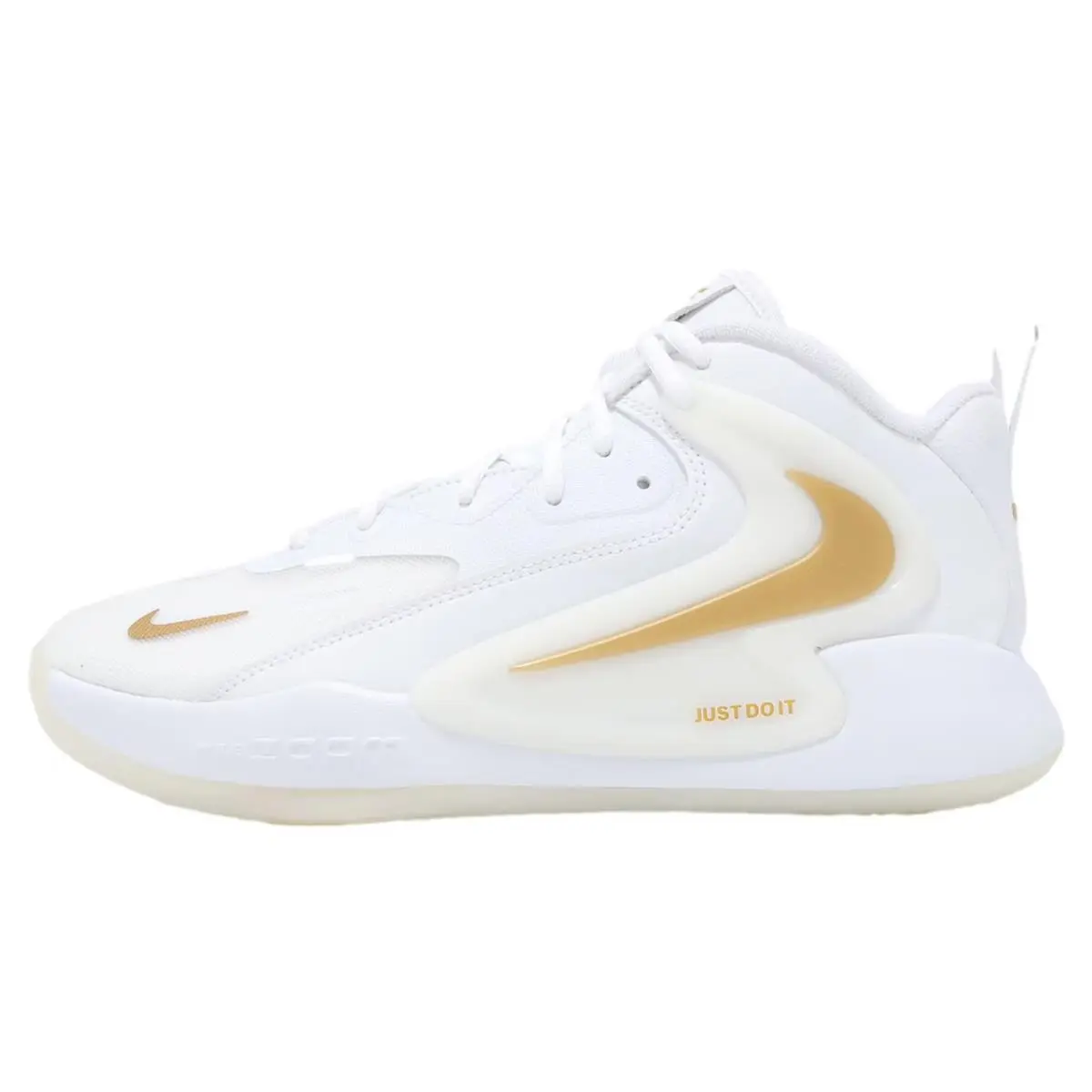 Nike Zoom Hyperset 2 White / White - Metallic Gold FQ7070-104 Men`s Size 8.5