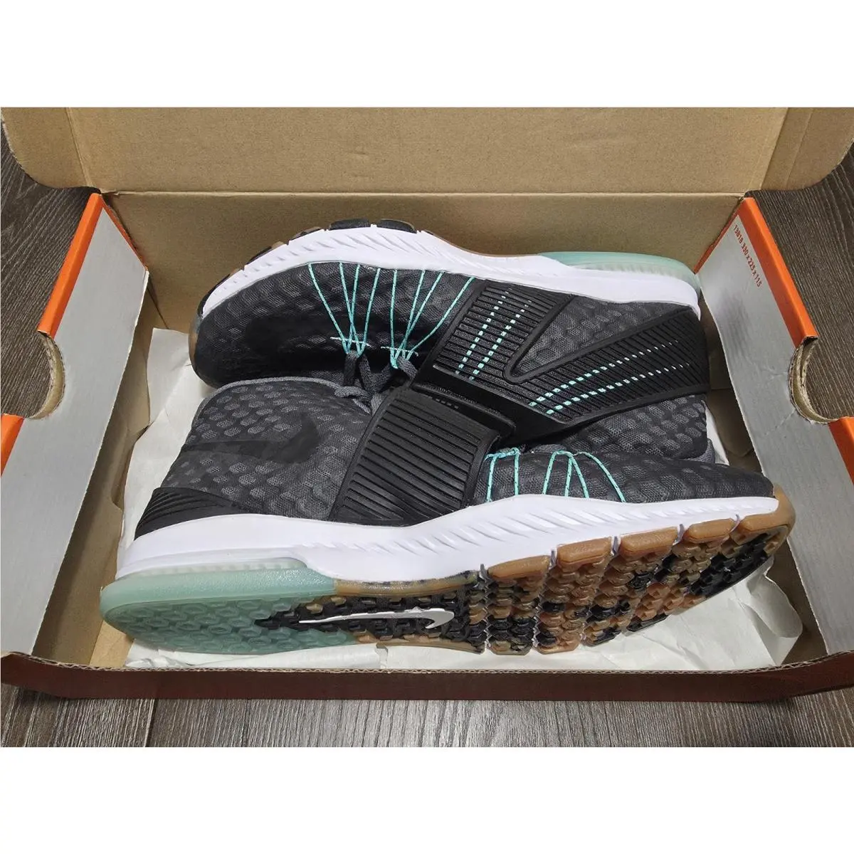 Nike shoes - Nike Zoom Train - Zoom Train - 835657-003 - Dark Grey/Black/Hyper Turquoise/White (UPC: 091204956682) 8