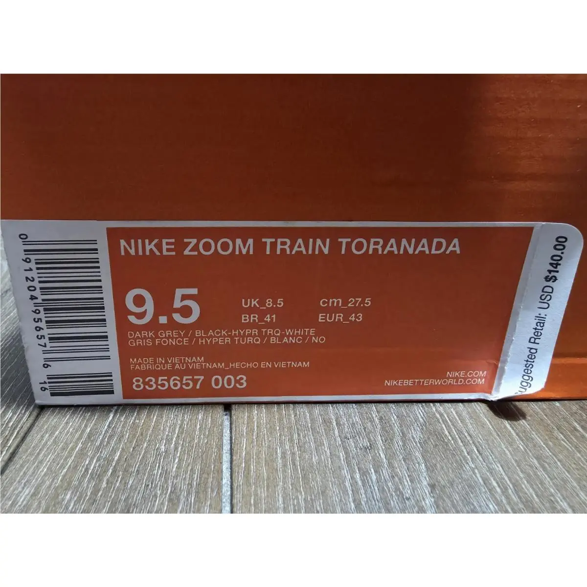 Nike shoes - Nike Zoom Train - Zoom Train - 835657-003 - Dark Grey/Black/Hyper Turquoise/White (UPC: 091204956682) 10