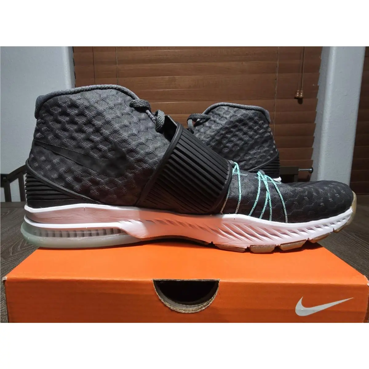 Nike shoes - Nike Zoom Train - Zoom Train - 835657-003 - Dark Grey/Black/Hyper Turquoise/White (UPC: 091204956682) 5