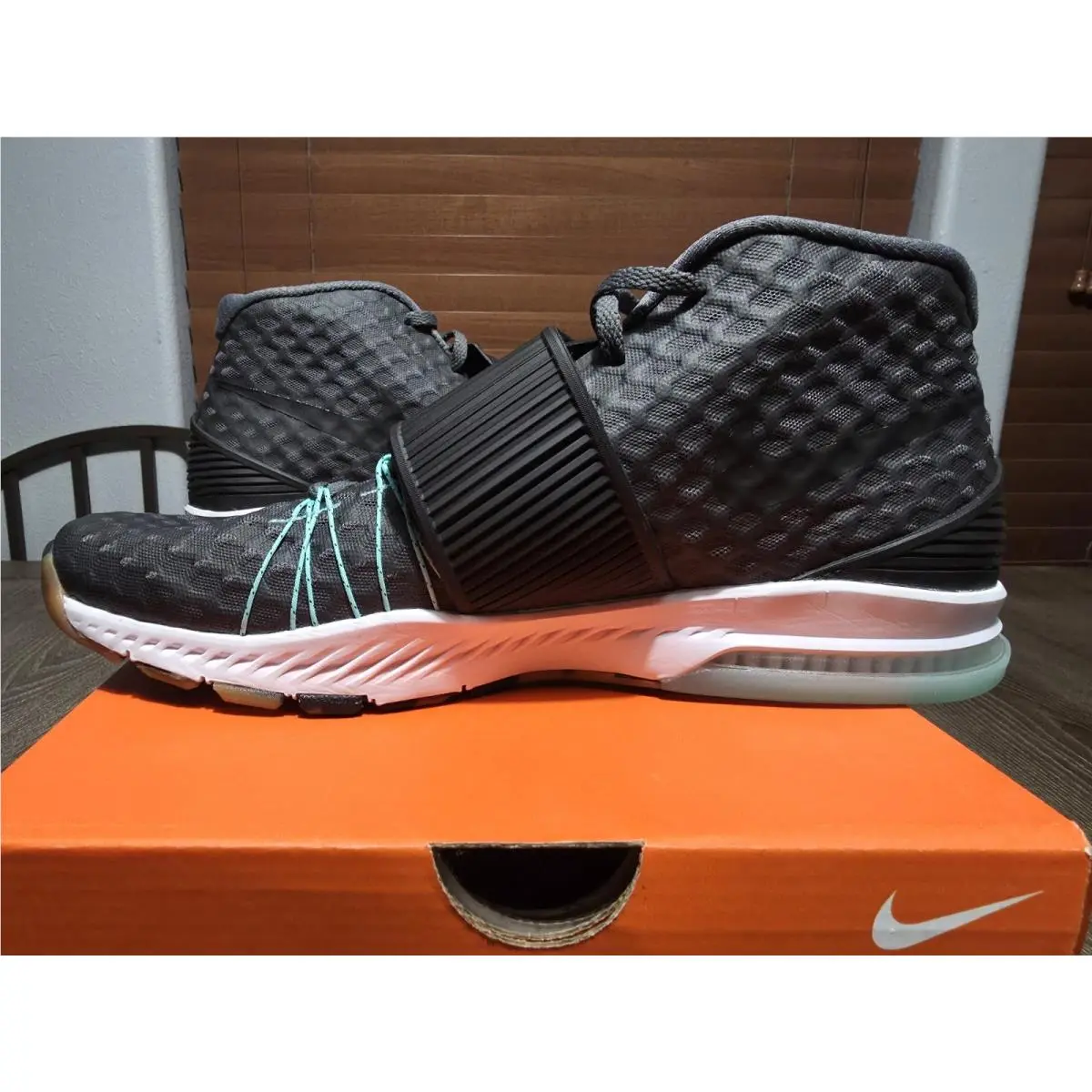 Nike shoes - Nike Zoom Train - Zoom Train - 835657-003 - Dark Grey/Black/Hyper Turquoise/White (UPC: 091204956682) 6