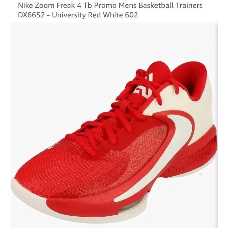 Nike Zoom Freak 4TB University Red Basketball Trainer Sneakers DX6652 Sz 18