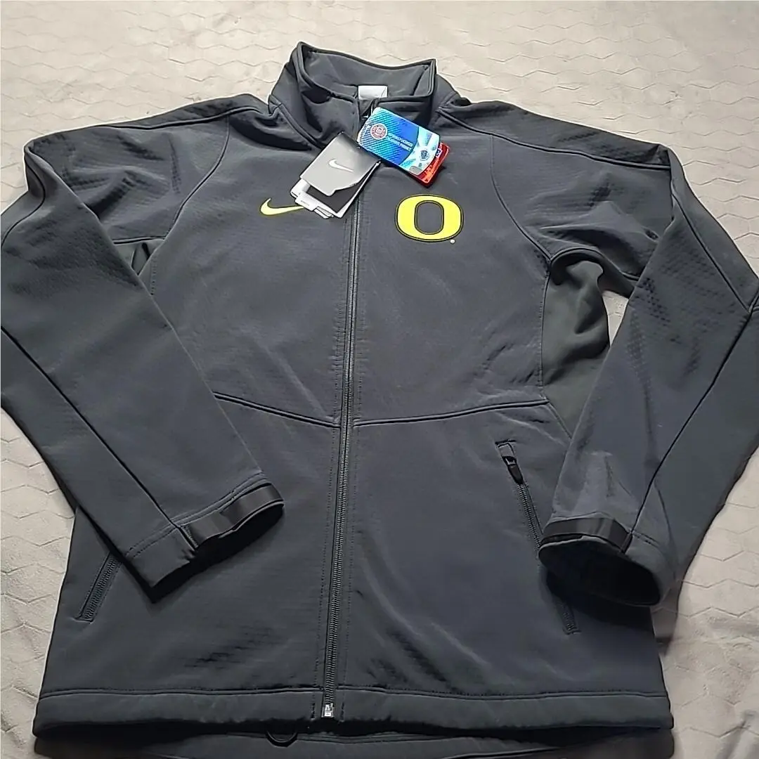 Nike Jacket Oregon Ducks Sphere Hybrid Anthracite Gray Full Zip S Small Nos