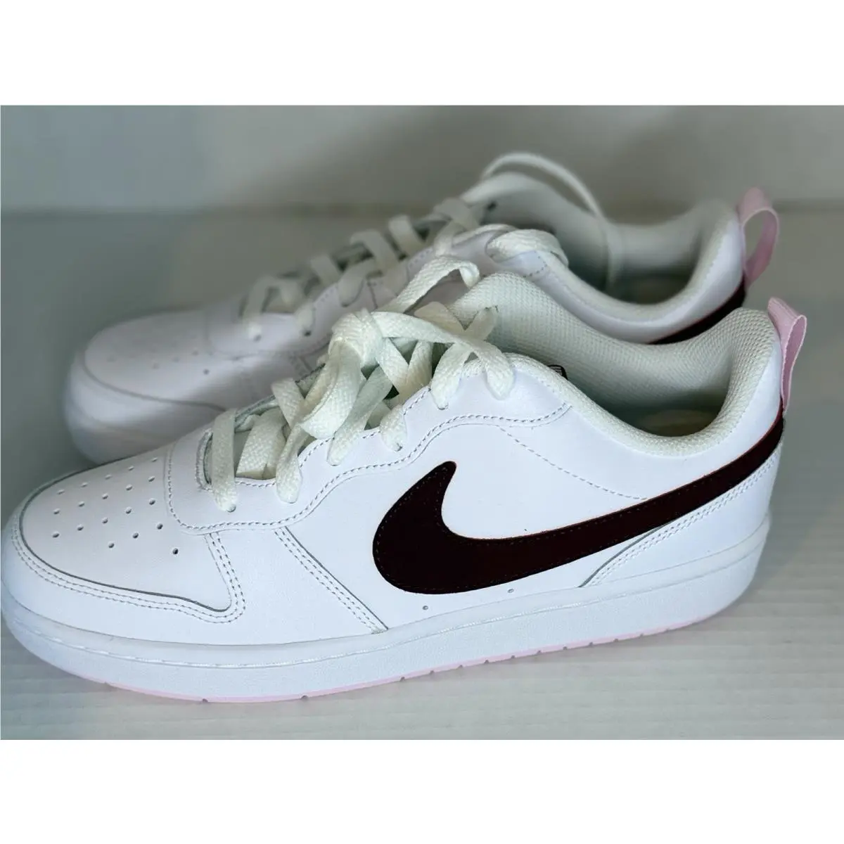 Nike shoes - Nike Court Borough Low 2 GS - White/Dark Beetroot 3