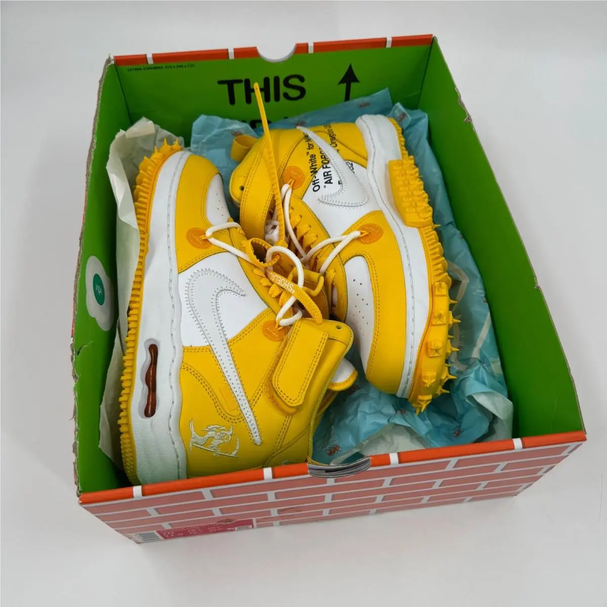 Nike shoes - Nike Air Force 1 Mid Off-White - Yellow 0