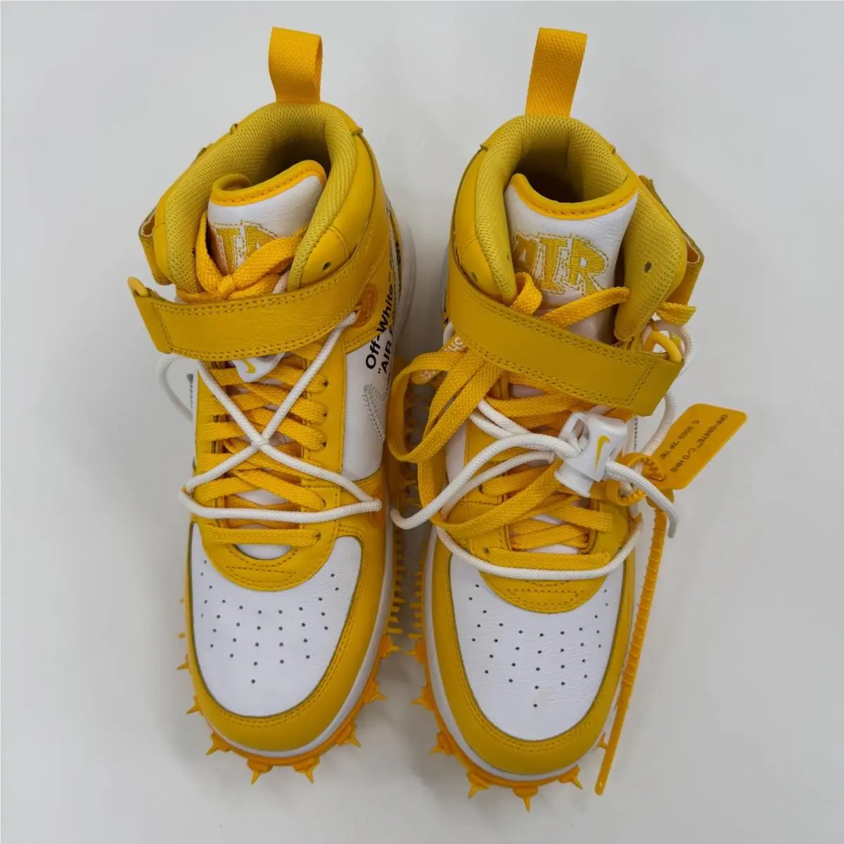 Nike shoes - Nike Air Force 1 Mid Off-White - Yellow 4