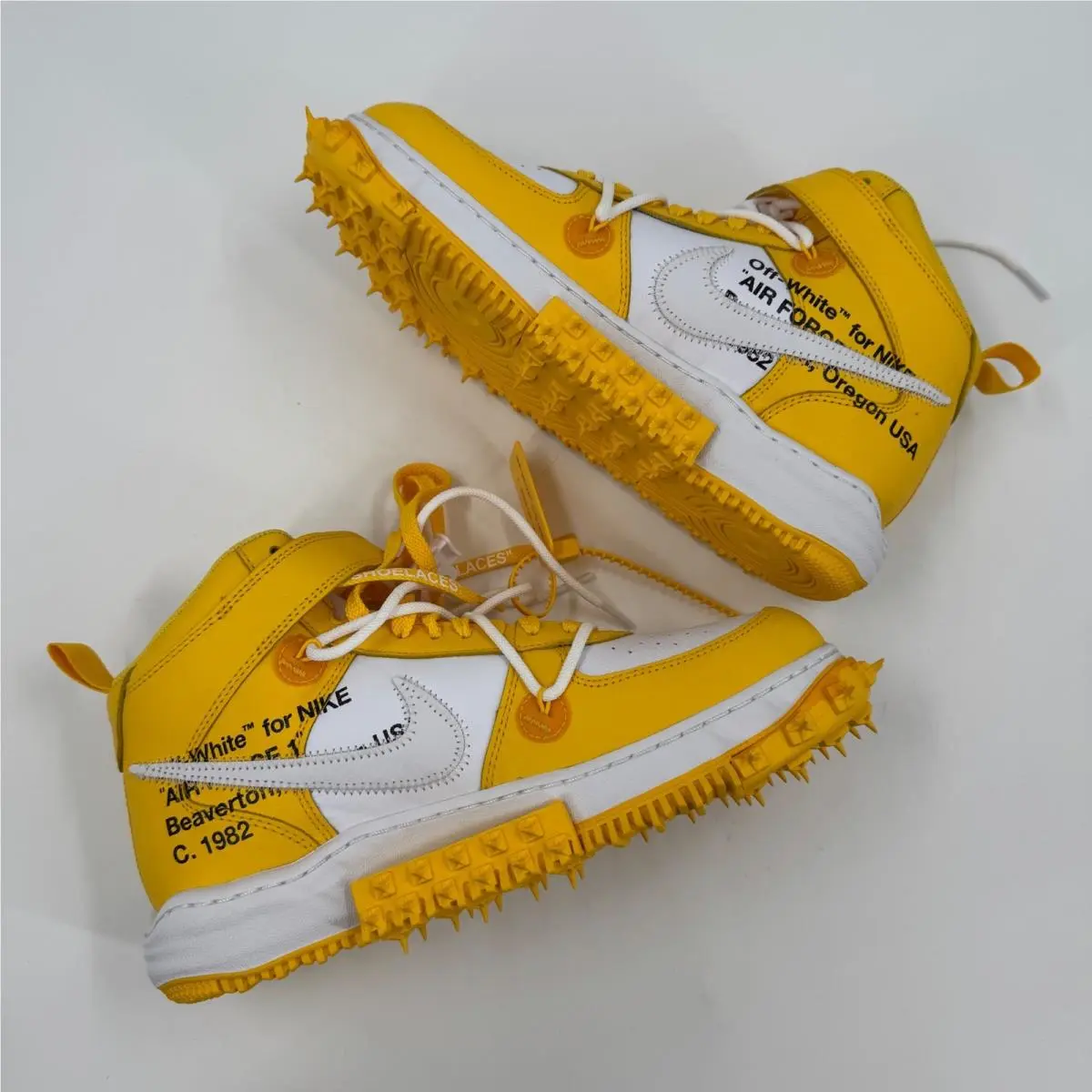 Nike shoes - Nike Air Force 1 Mid Off-White - Yellow 6