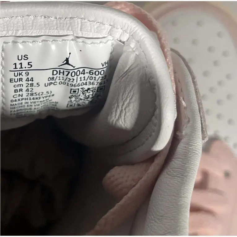Nike shoes - Nike Air Jordan 1 - Air - DH7004-600 - Pink, Manufacturer: Atmosphere/Steel Grey/Guava Ice (UPC: 196604367615) 6