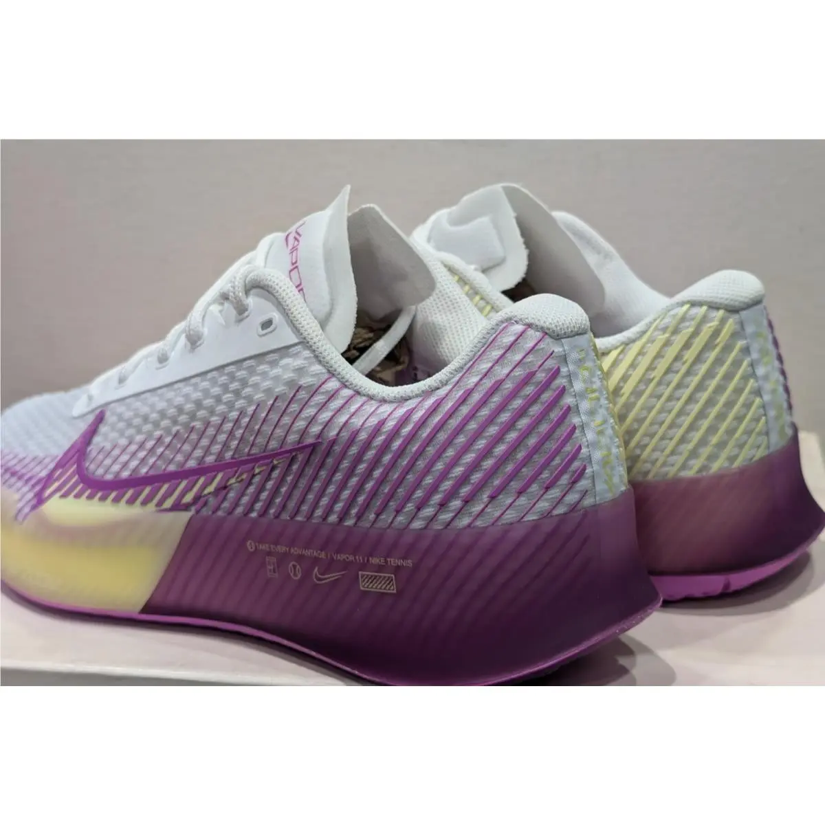 Nike shoes - Nike Air Zoom Vapor 11 HC - DR6965-101 - White / Fuchsia Dream - Citron Tint (UPC: 196153292345) 21