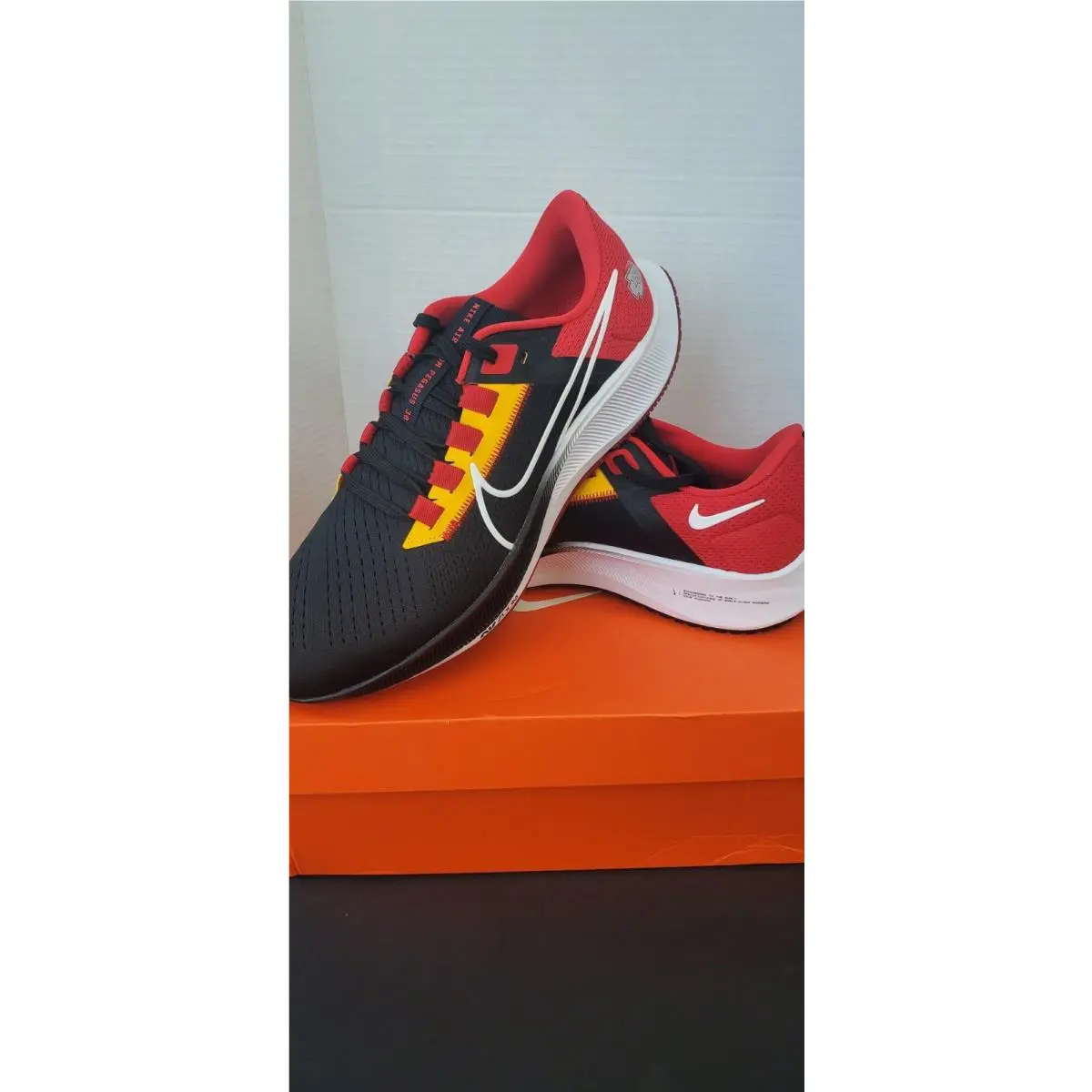 Nike Air Zoom Pegasus 38 Mens US 11.5 Shoes Nfl Kansas City Chiefs DJ0818