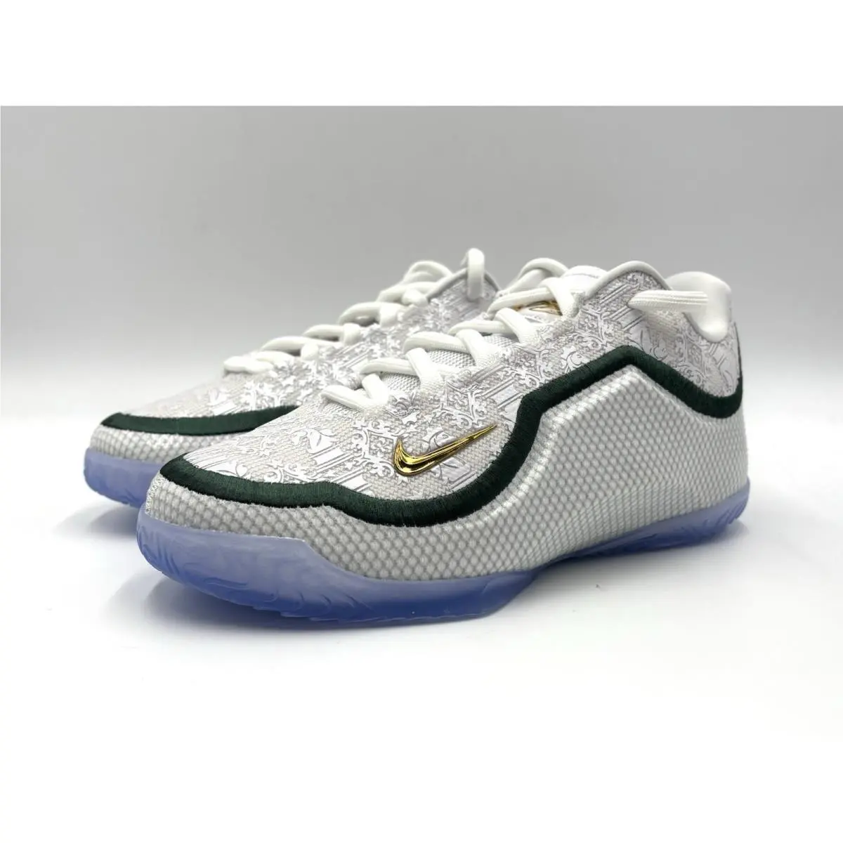 Nike Lebron 23 Low Top Basketball Shoes White Gray Kids` HV3596-100 GS Size 4.5Y