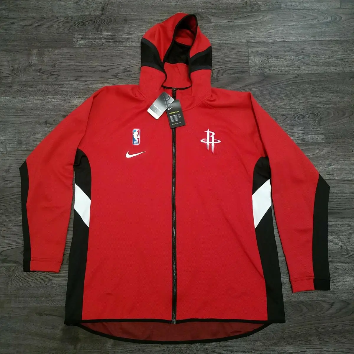 Nike Nba Houston Rockets Therma Flex Showtime Hoodie Jacket Mens 2XL Red