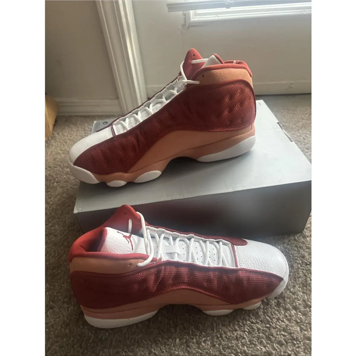 Nike Air Jordan 13 Retro `dune Red` Terra Blush White DJ5982-601 Men`s 10.5