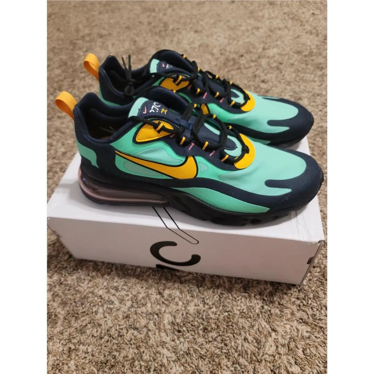 Nike Air Max 270 React Electro Green/yellow AO4971 300 Size 10.5