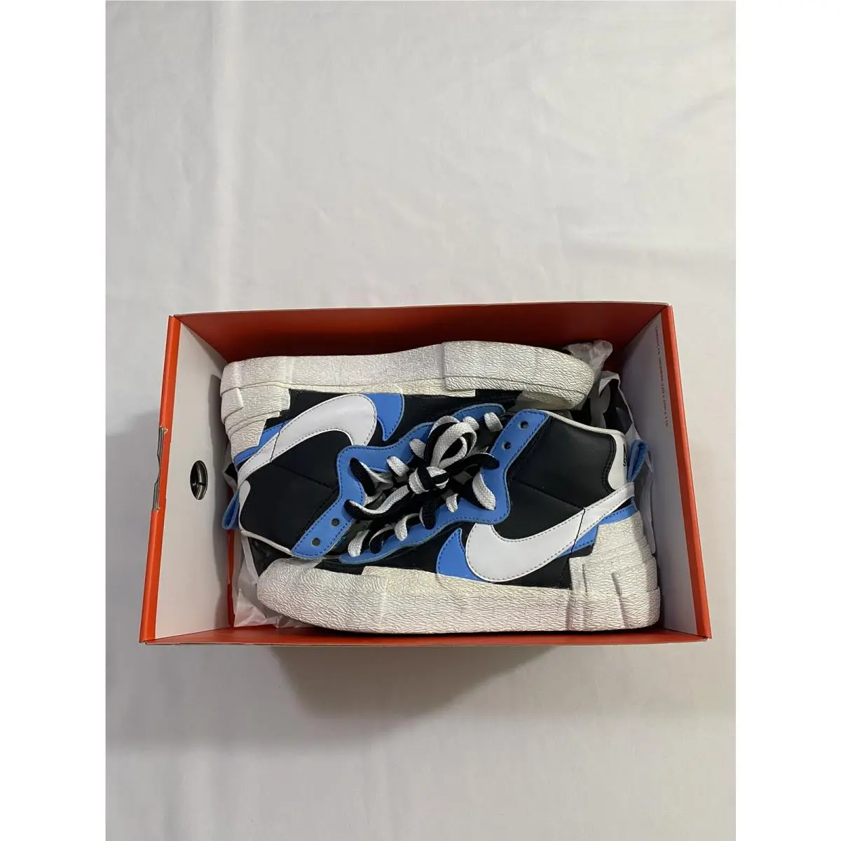 Mens Size 5.5 Black Blue Nike Blazer Mid / Sacai Basketball Shoes