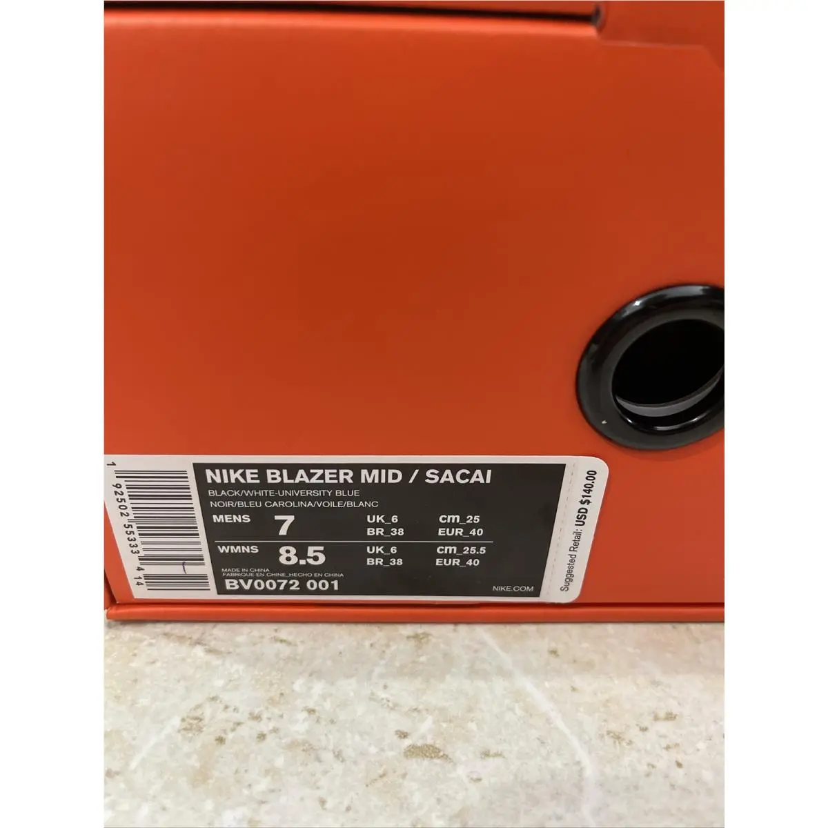 Nike shoes - sacai x Nike Blazer - sacai Blazer - BV0072-001 - Blue (UPC: 0192502553334) 2
