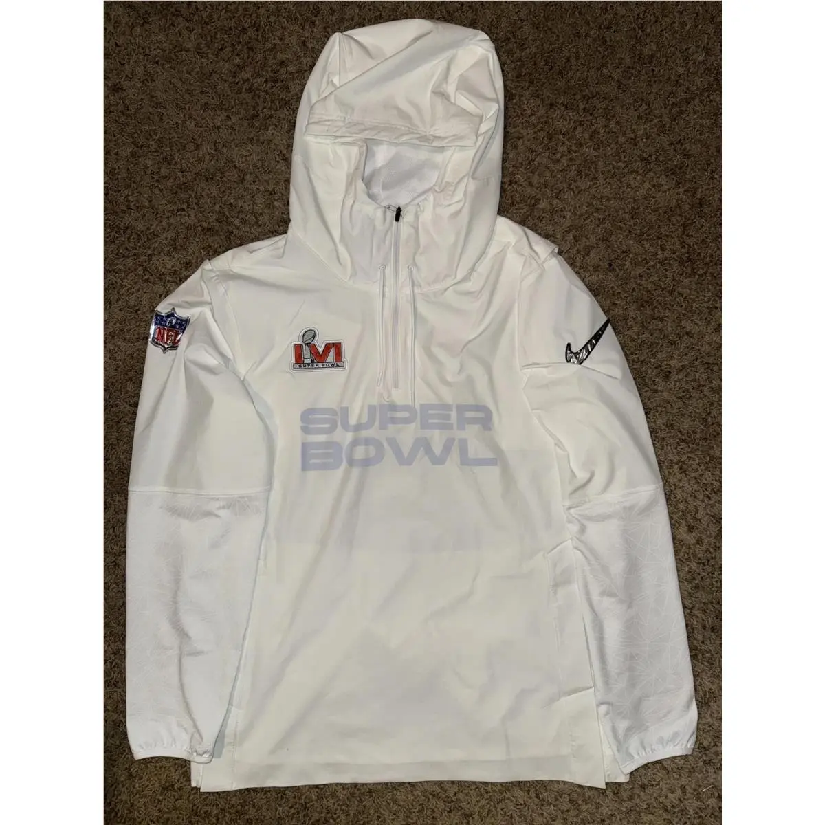 Nike Super Bowl 56 Diamond Collection Blank 1/4-Zip Hood Jacket Sample