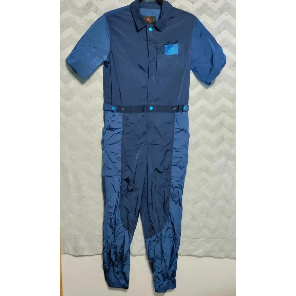 Nike Jordan Essentials Flight Suit Jumpsuit Blue DD7063-492 Women’s Size Small