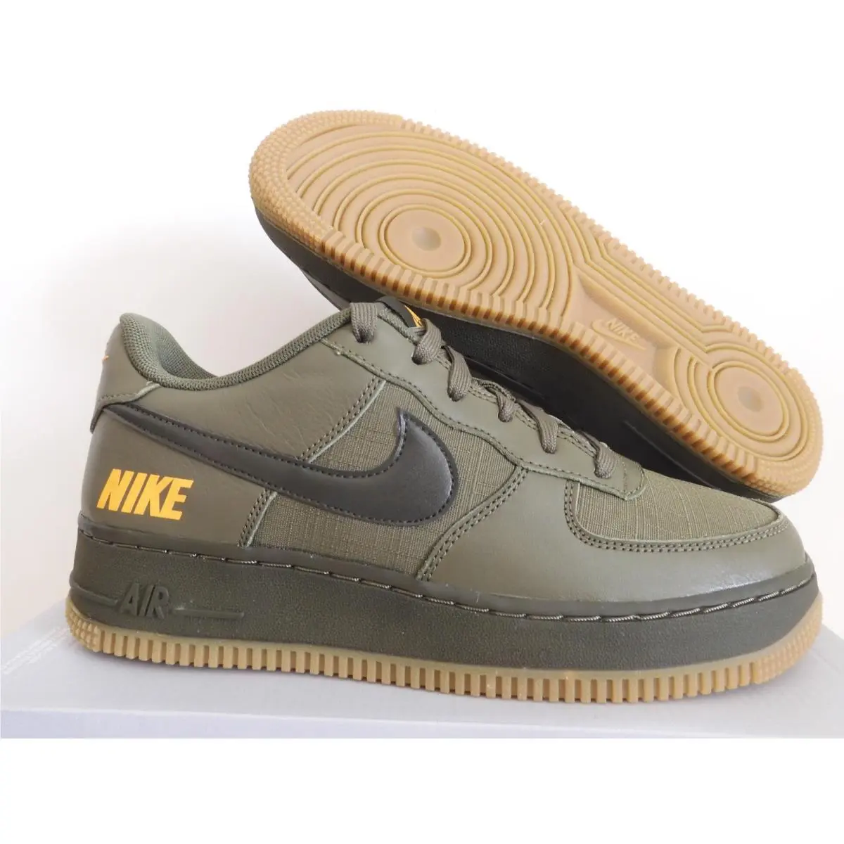 Nike Air Force 1 LV8 5 GS Gore Tex Olive Green-sequoia Sz 6Y CQ4215-200