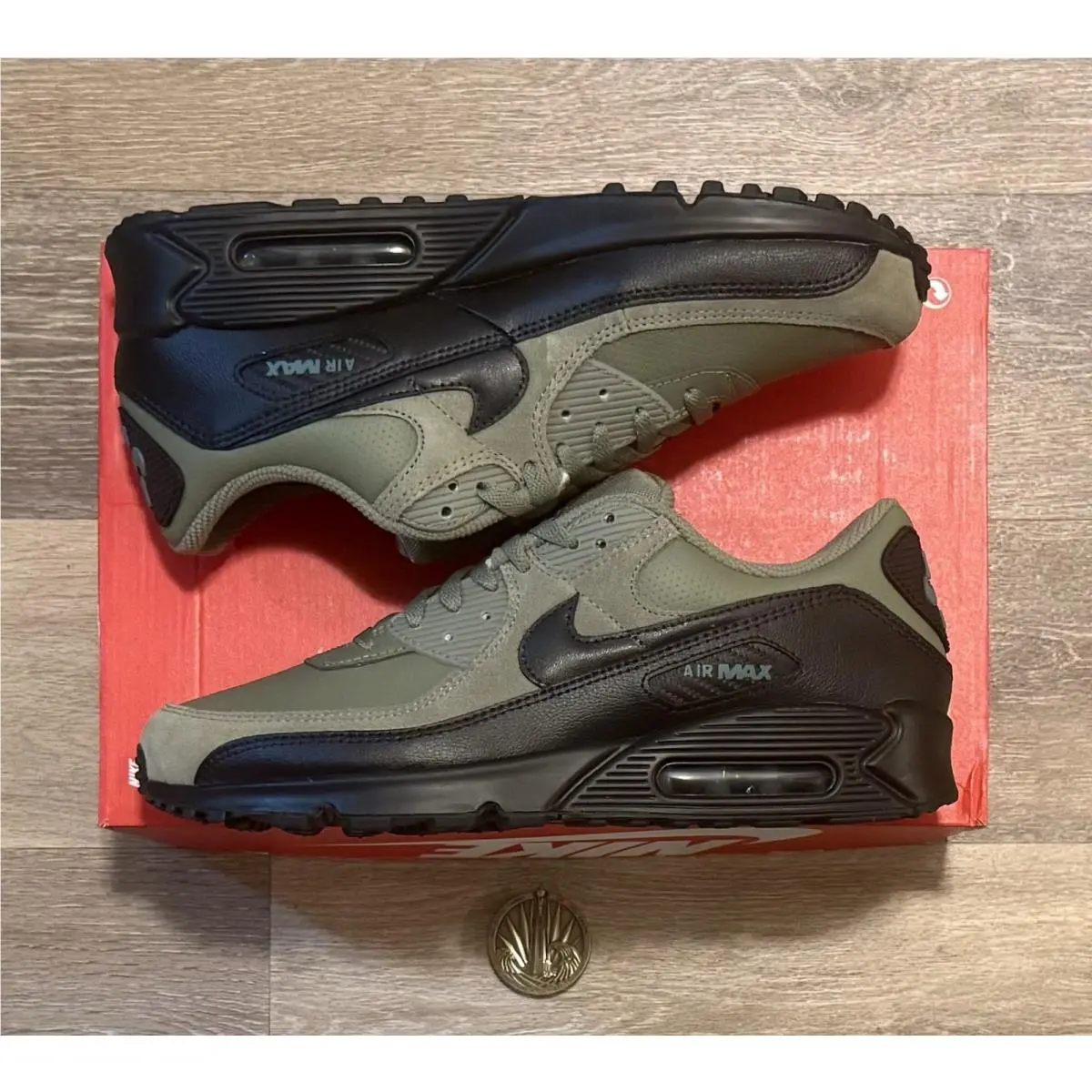 Nike Air Max 90 ‘racing Pack - Silver Sage’ IV2868-328 Men`s Size 11.5