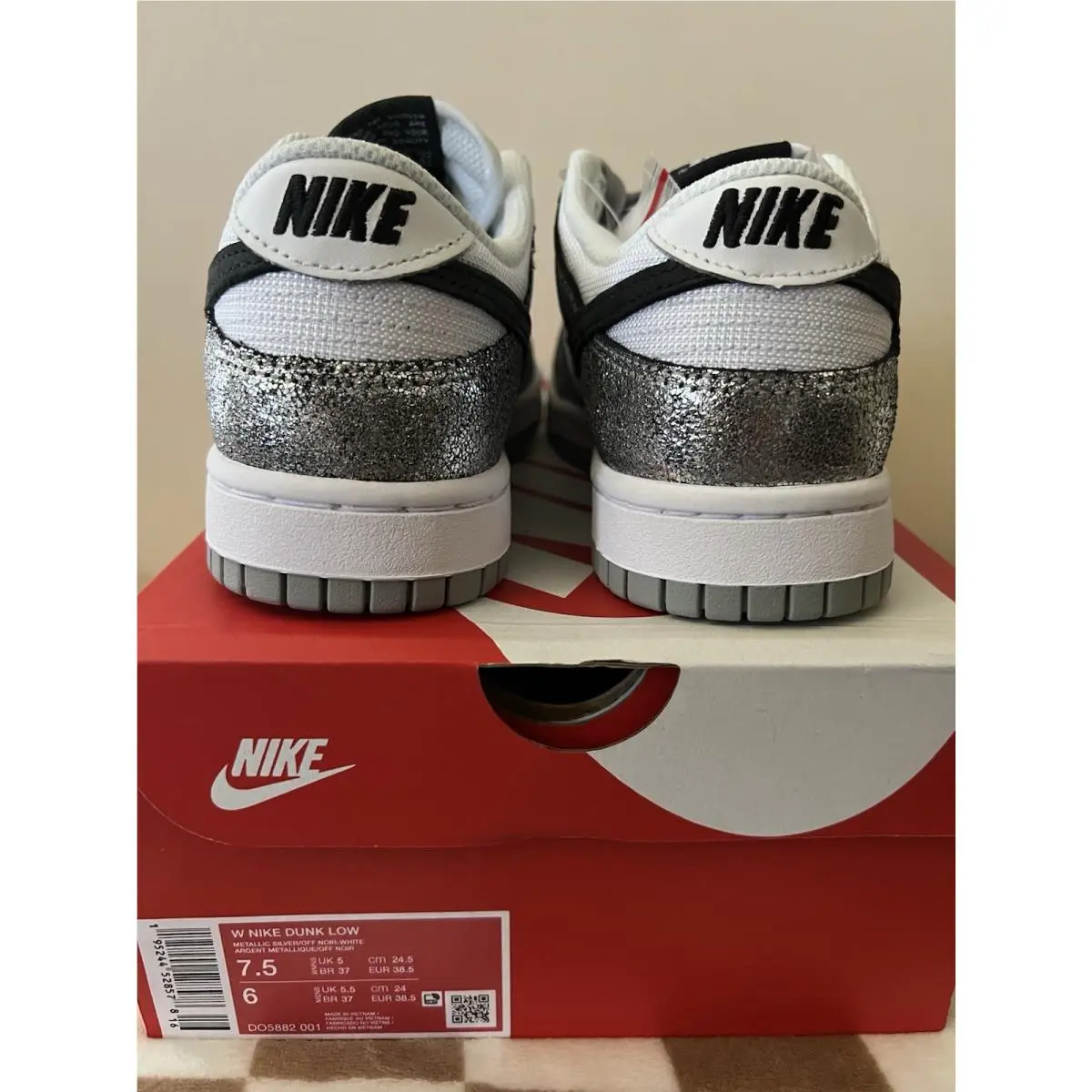 Nike shoes - Nike Dunk Low - Dunk Low - DO5882 001 - Off Noir/Metallic Silver 9